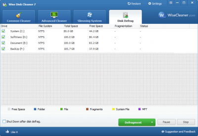 Screenshot of the application Wise Disk Cleaner - #4