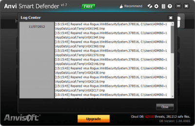 Screenshot of the application Anvi Smart Defender - #2