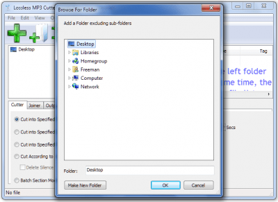 Screenshot of the application MP3 Cutter Joiner - #2