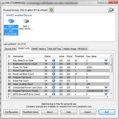 Screenshot of the application DiskCheckup - #2
