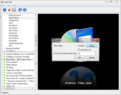 Screenshot of the application RadioZilla - #2