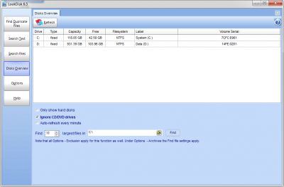 Screenshot of the application LookDisk - #2