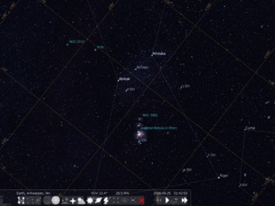 Screenshot of the application Stellarium - #4