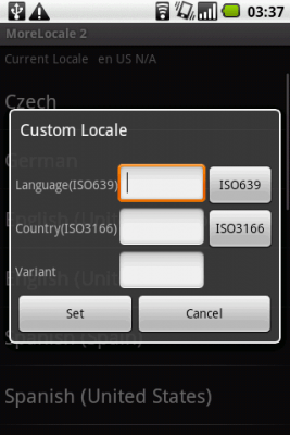 Screenshot of the application MoreLocale 2 - #3