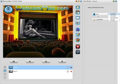 Screenshot of the application WebcamMax - #2