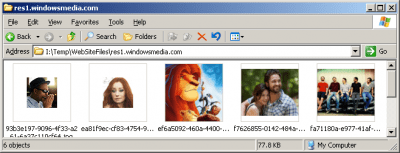 Screenshot of the application WebSiteSniffer - #2
