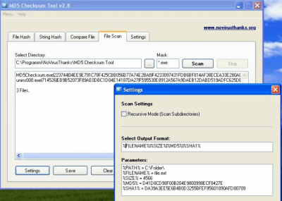 Screenshot of the application MD5 Checksum Tool - #5