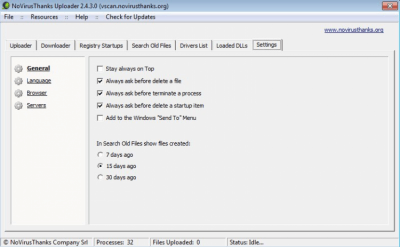 Screenshot of the application Uploader - #2