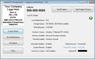 Screenshot of the application dSupport - #2