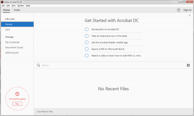 Screenshot of the application Adobe Acrobat Pro DC - #3