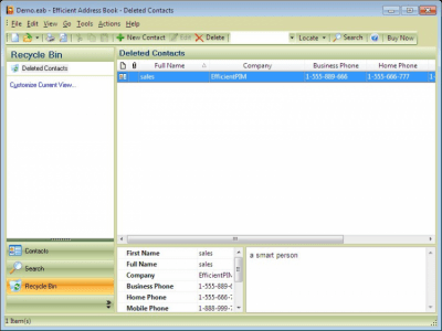 Screenshot of the application Address Book - #2