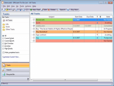 Screenshot of the application To-Do List - #2
