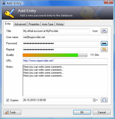 Screenshot of the application KeePass Professional Edition - #3