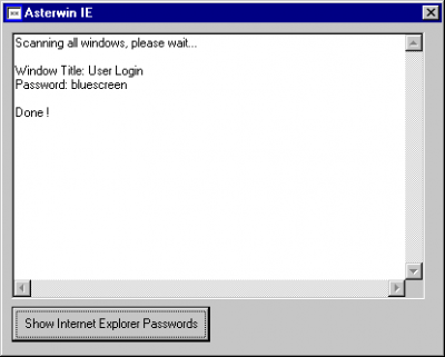 Screenshot of the application AsterWin IE - #2