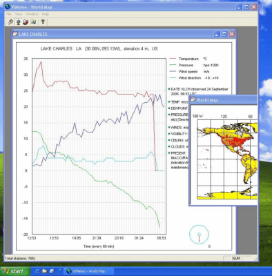 Screenshot of the application VIMeteo - #2