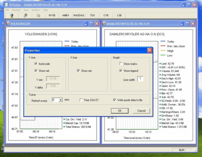 Screenshot of the application VITicker - #2