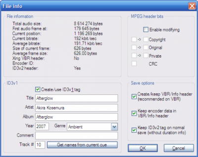 Screenshot of the application mp3DirectCut - #2