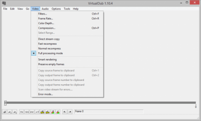 Screenshot of the application VirtualDub - #2