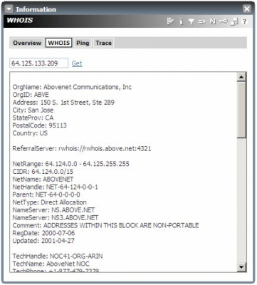 Screenshot of the application NetLimiter - #6