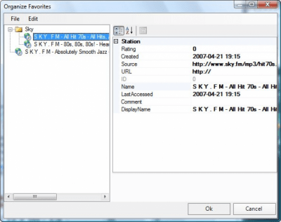 Screenshot of the application Online Radio Tuner - #4
