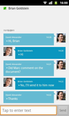 Screenshot of the application Lync 2010 - #2