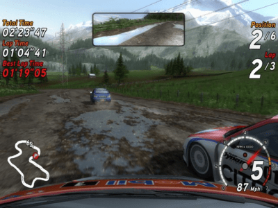 Screenshot of the application SEGA Rally - #7