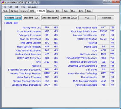 Screenshot of the application CrystalMark - #5