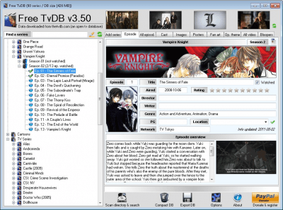 Screenshot of the application Free TvDB - #2