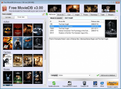 Screenshot of the application Free MovieDB - #10