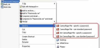 Screenshot of the application Free File Camouflage - #2