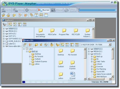 Screenshot of the application AV DVD Player Morpher - #4
