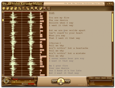 Screenshot of the application AV Video Karaoke Maker - #2