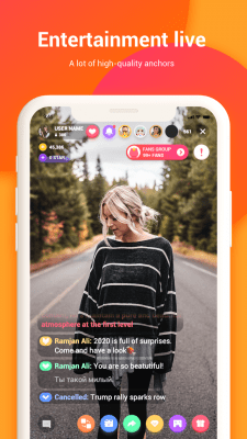 Screenshot of the application Yo Live - #2