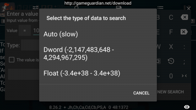 Screenshot of the application GameGuardian - #9
