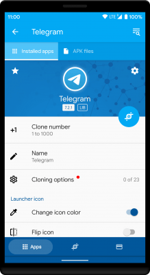 Screenshot of the application App Cloner - #3