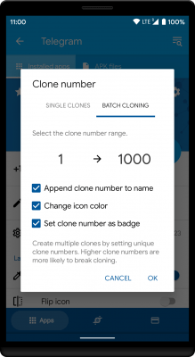 Screenshot of the application App Cloner - #5