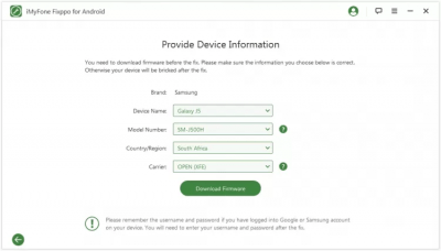 Screenshot of the application iMyFone Fixppo for Android - #3