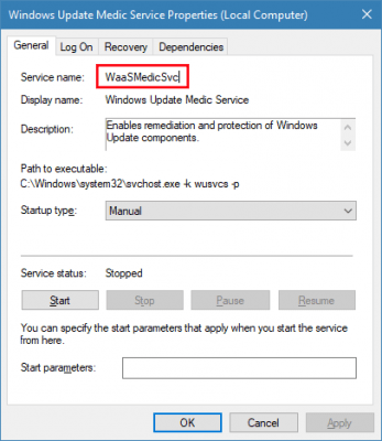Screenshot of the application Windows Update Blocker - #4