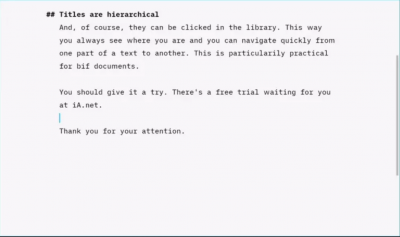 Screenshot of the application iA Writer - #3