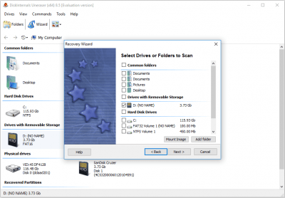 Screenshot of the application Uneraser - #4