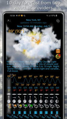 Screenshot of the application eWeather HDF - #2