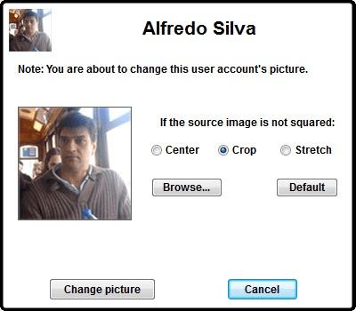 Screenshot of the application Quick User Manager - #3