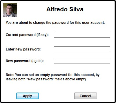 Screenshot of the application Quick User Manager - #4