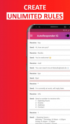Screenshot of the application Autoresponder for Instagram - #3