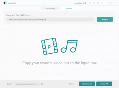 Screenshot of the application Inovideo - #3