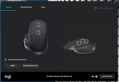 Screenshot of the application Logitech Options - #2
