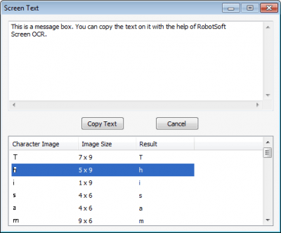 Screenshot of the application Screen OCR - #2