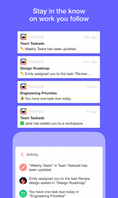 Screenshot of the application Taskade - #5