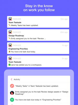 Screenshot of the application Taskade - #11