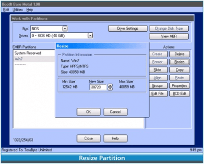 Screenshot of the application BootIt Bare Metal - #4